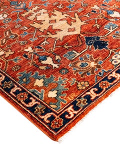 Traditional Serapi Hand Knotted Wool Red Runner 2' 8" x 11' 11"