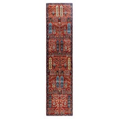 Traditional Serapi Hand Knotted Wool Red Runner 2' 8" x 11' 6"