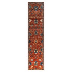 Traditional Serapi Hand Knotted Wool Red Runner 2' 9" x 12' 1"