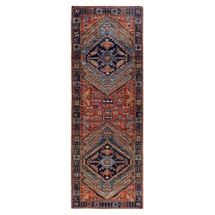 Traditional Serapi Hand Knotted Wool Red Runner 2' 9" x 7' 11"