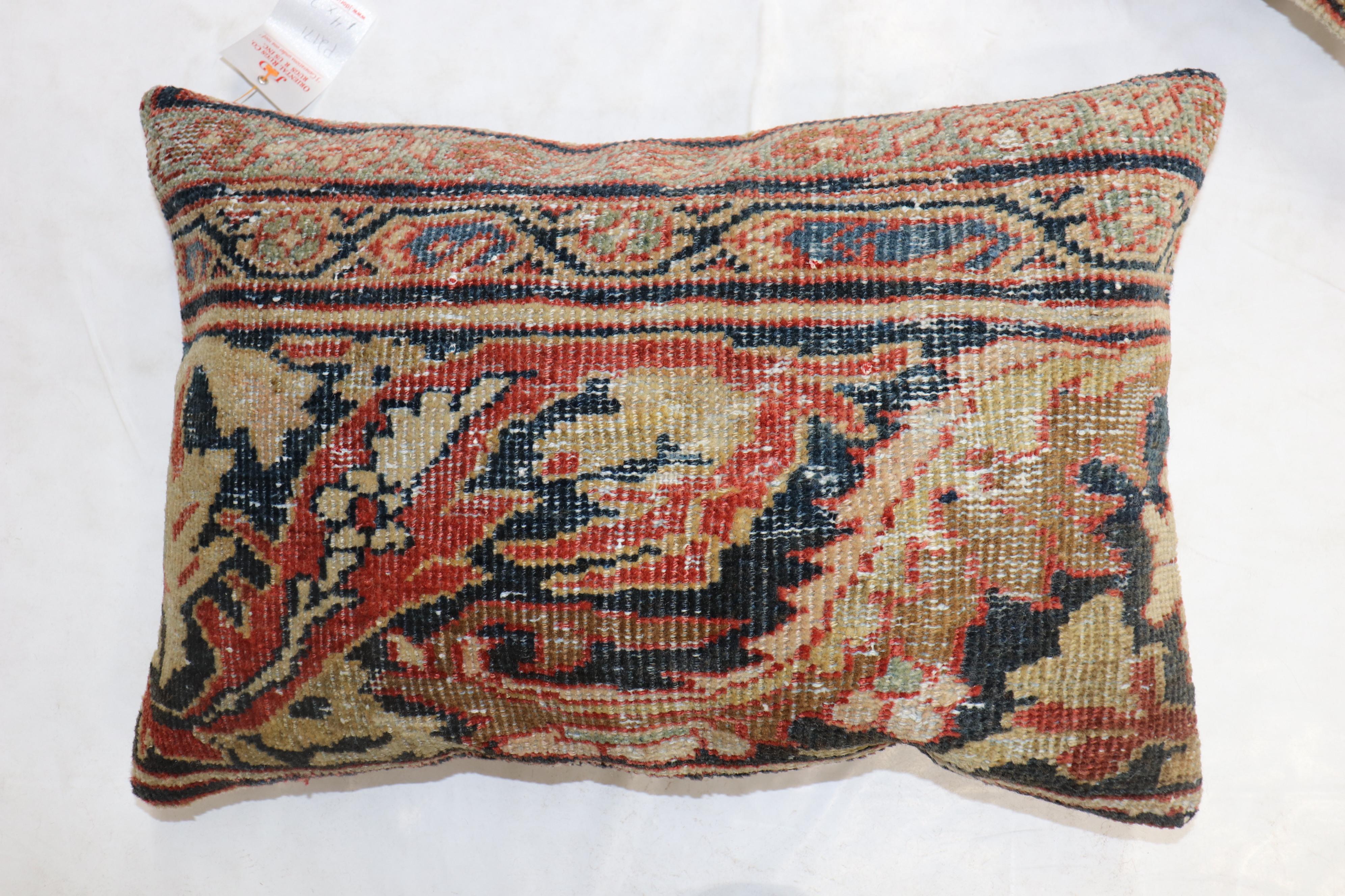 Set of pillows made from a 19th century Traditional Persian Mahal rug.

Measuring: 16