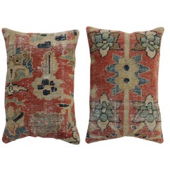 Traditional Set of Persian Mahal Rug Pillows