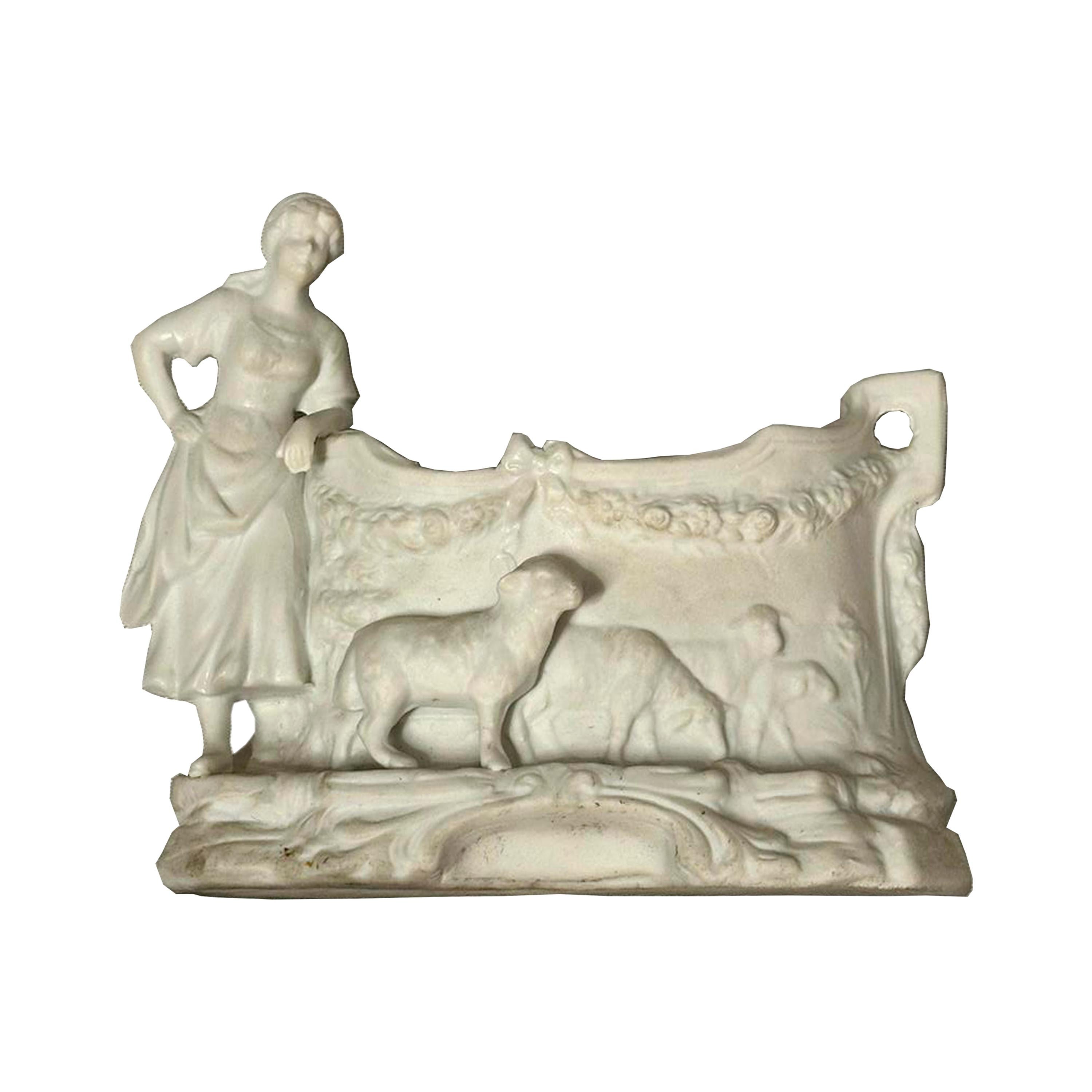 Romantique Motif traditionnel de berger Centre de table. France, 19e siècle. en vente