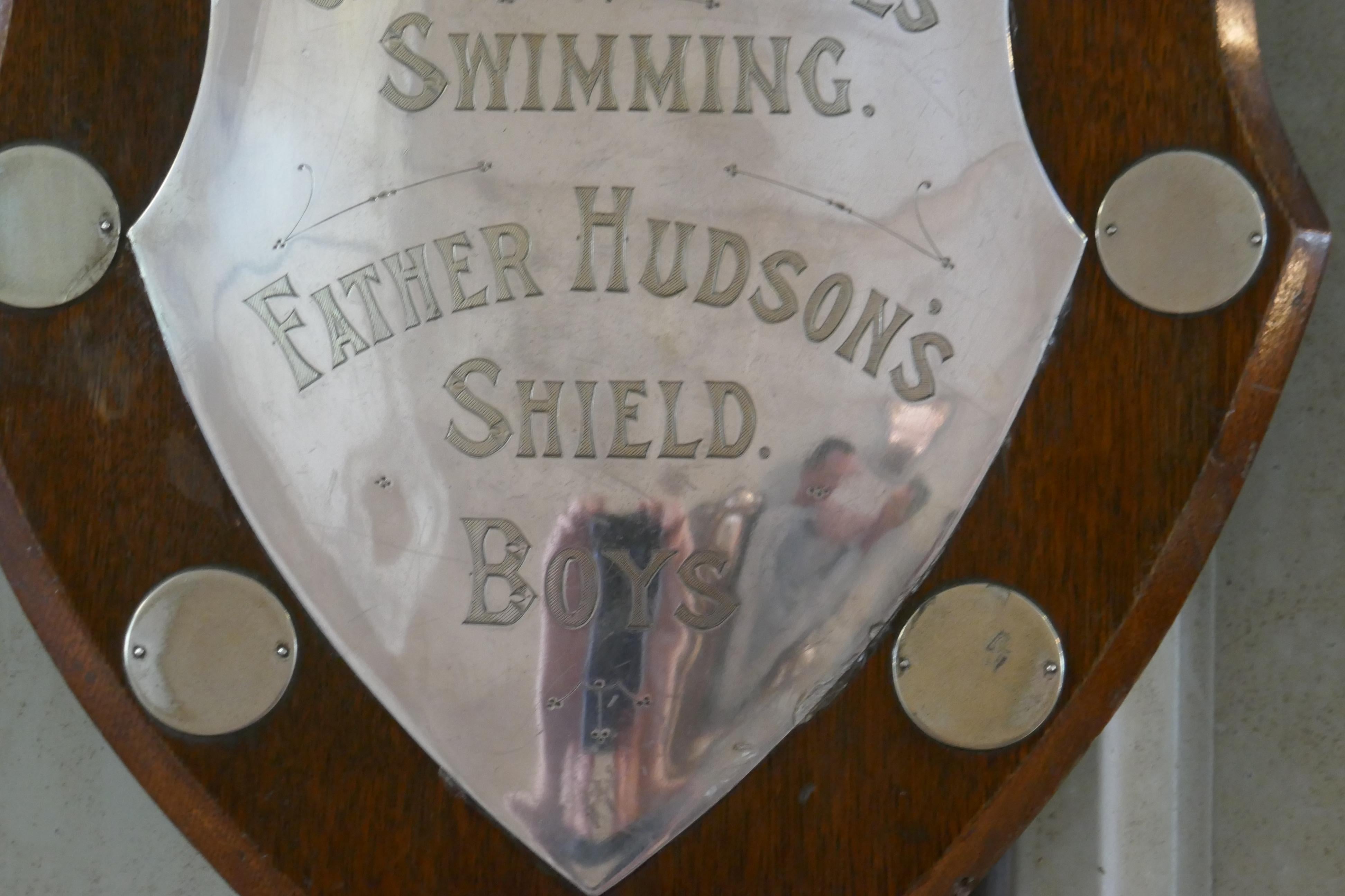 British Colonial Traditional Shield Swimming Trophy For Sale