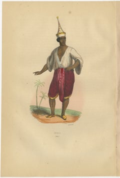 Traditional Siamese Attire: A 19th Century Ethnographic Portrait from Thailand