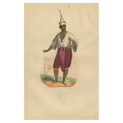 Attire traditionnel Siamese : portrait ethnographique de Thaïlande du 19e siècle
