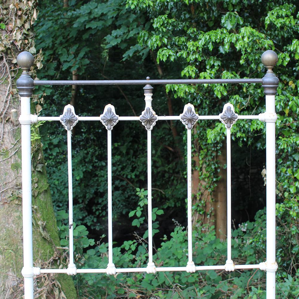 19th Century Traditional Single Victorian Brass and Iron Antique Bed MS75