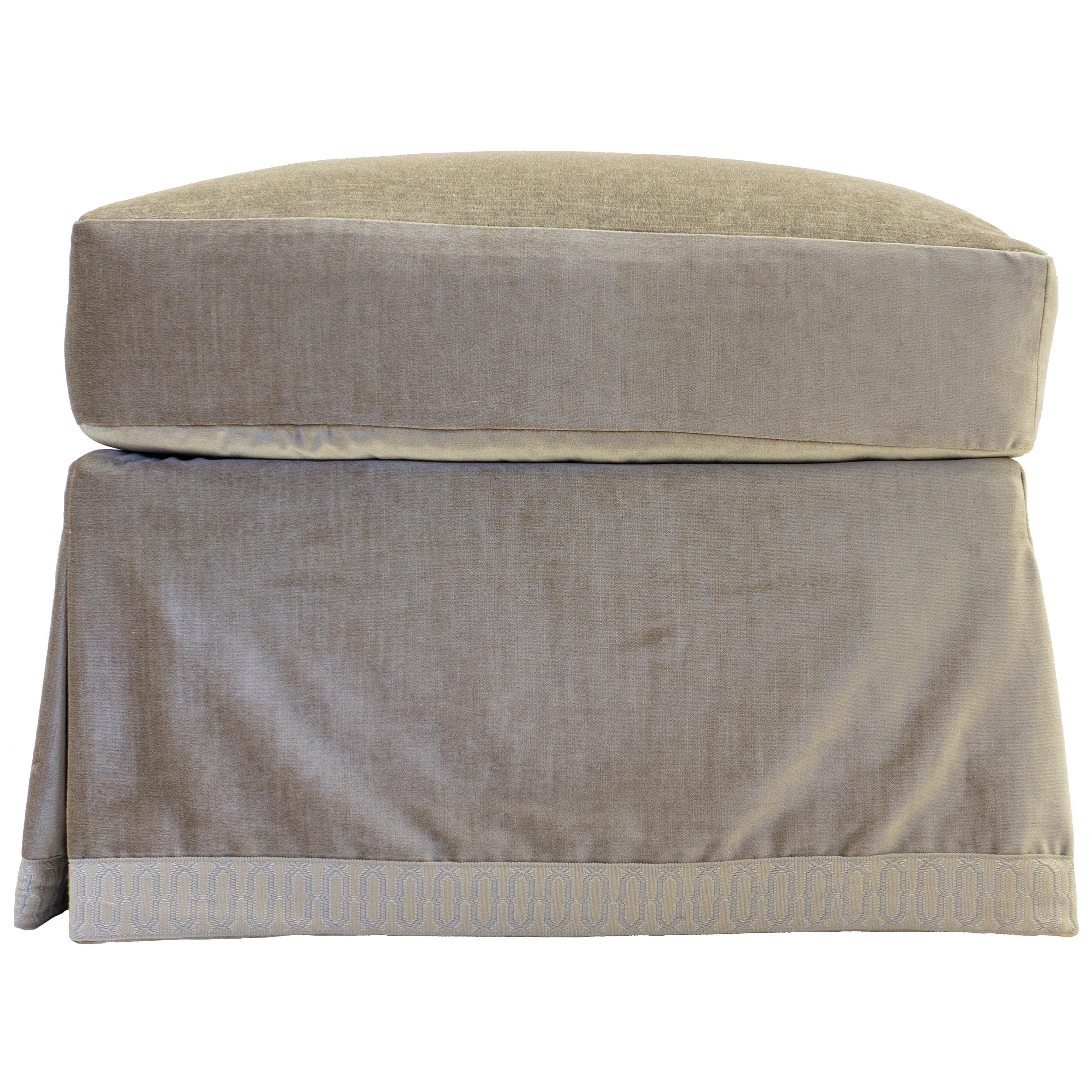 Foam Traditional Skirted Ottoman / Bench, Customizable For Sale