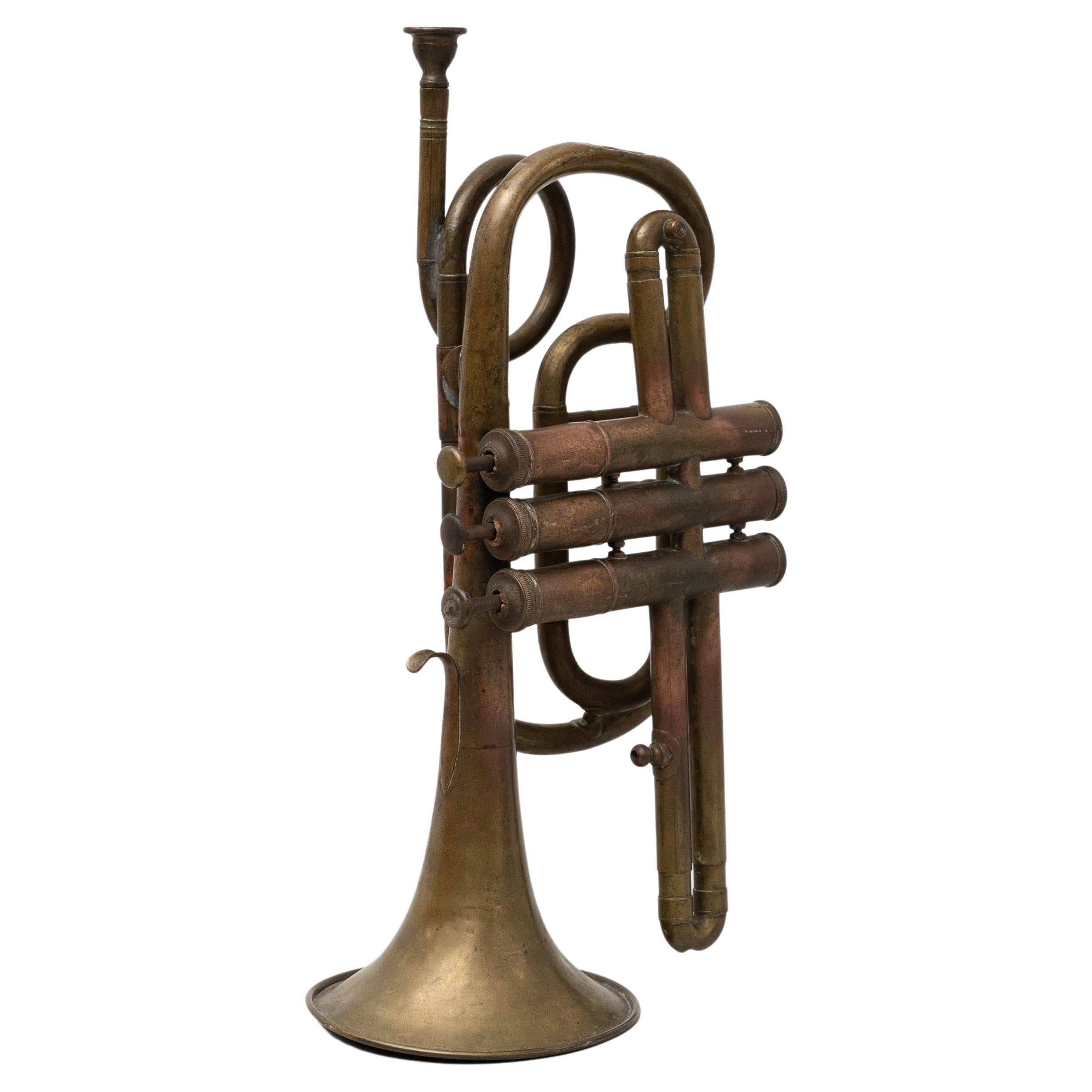 Traditional Spanish Brass Trumpet, circa 1960 For Sale