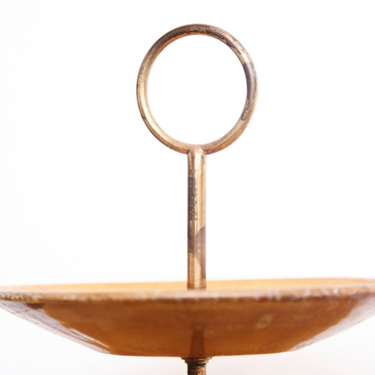 Traditional Spanish Ceramic Fruit Bowl in Three Levels, circa 1950 For Sale at 1stDibs