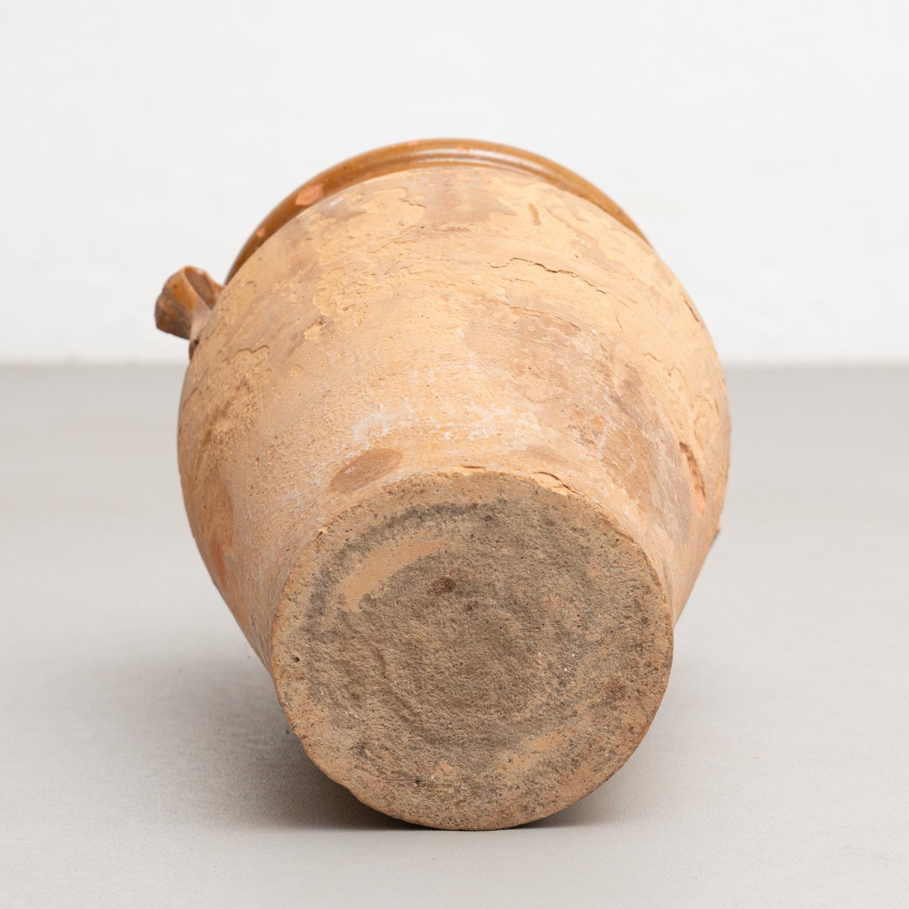 Vaso rustico tradizionale spagnolo in ceramica, 1960 circa in vendita 8