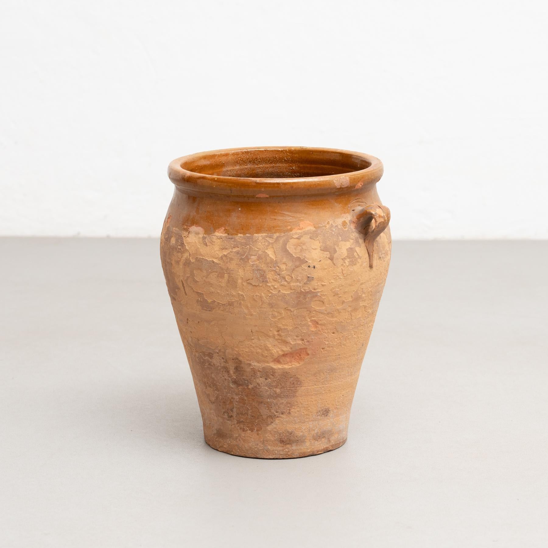 Metà XX secolo Vaso rustico tradizionale spagnolo in ceramica, 1960 circa in vendita
