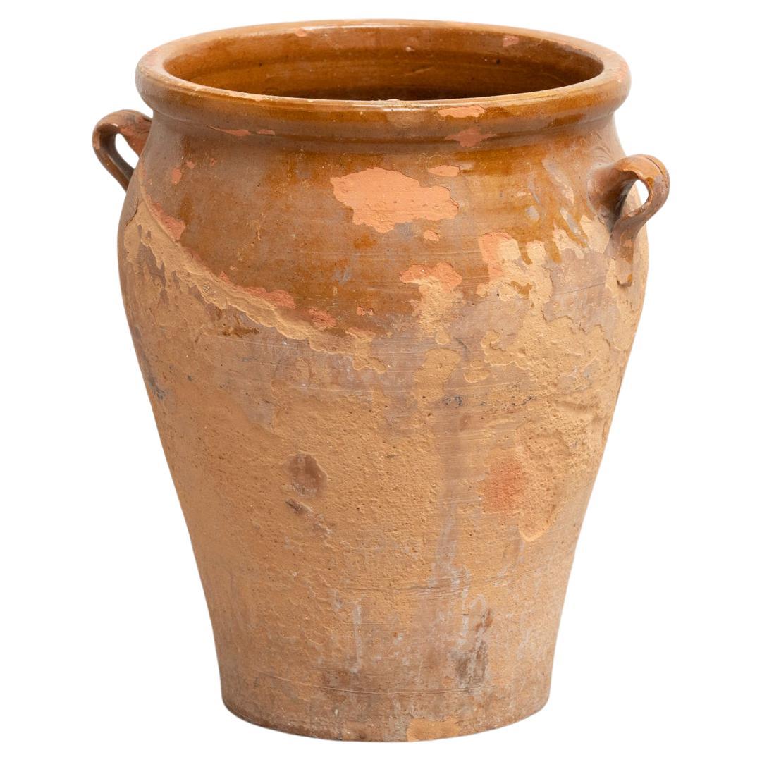 Traditional Spanish Ceramic Rustic Vase, circa 1960 For Sale