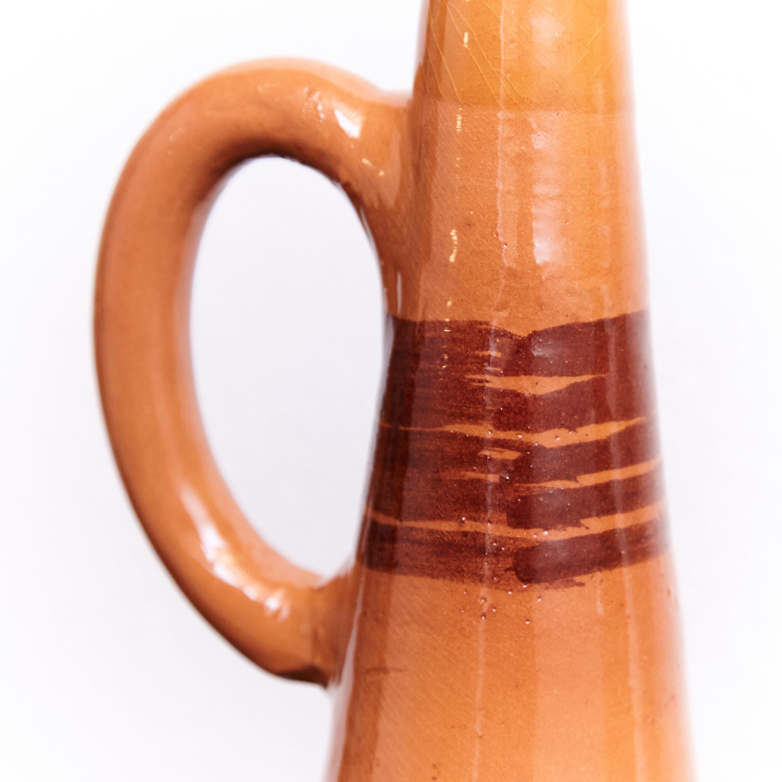 Mid-Century Modern Traditional Spanish Ceramic Trumpet, circa 1960 For Sale