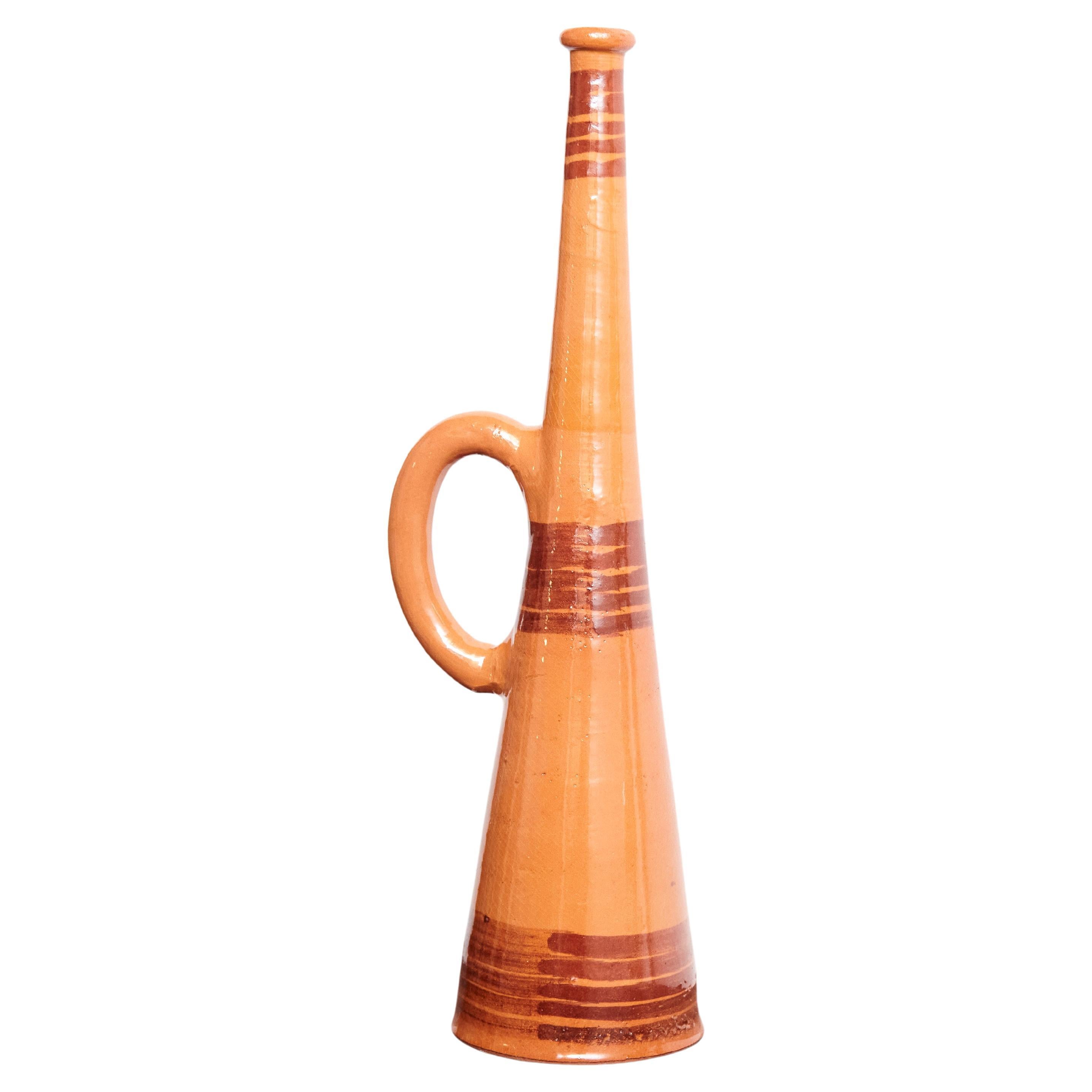 Traditional Spanish Ceramic Trumpet, circa 1960 For Sale