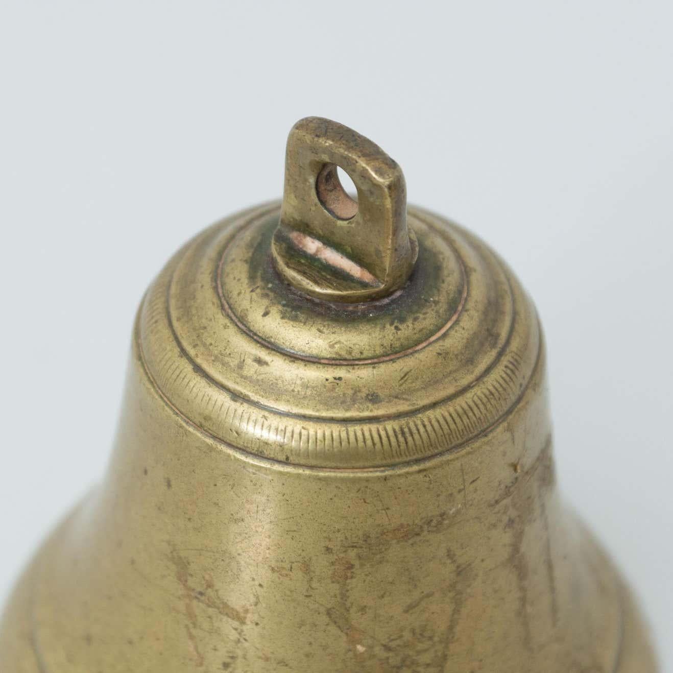 European Traditional Spanish Rustic Bronze Bell, circa 1880
