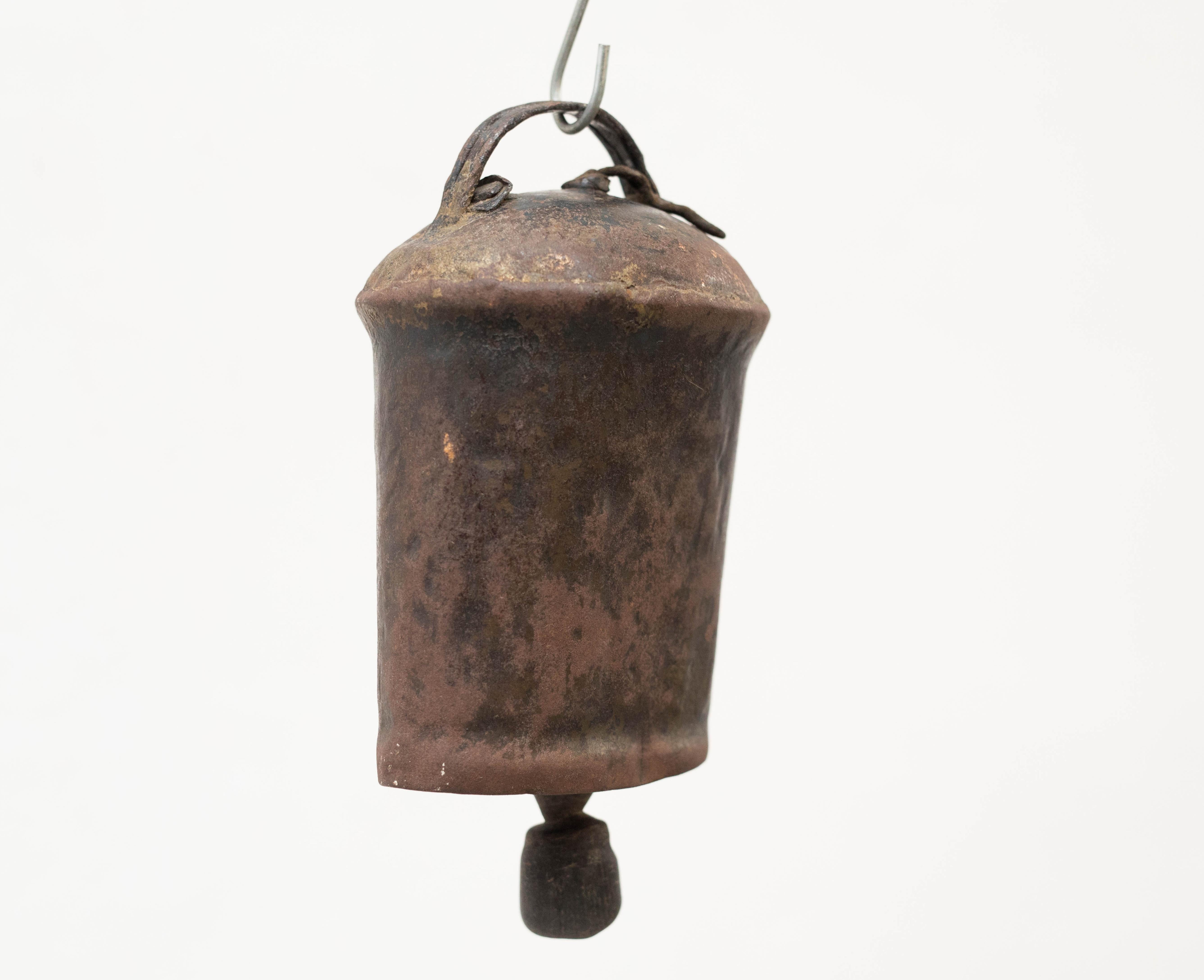 Traditional Spanish Rustic Bronze Cow Bell, circa 1940  3