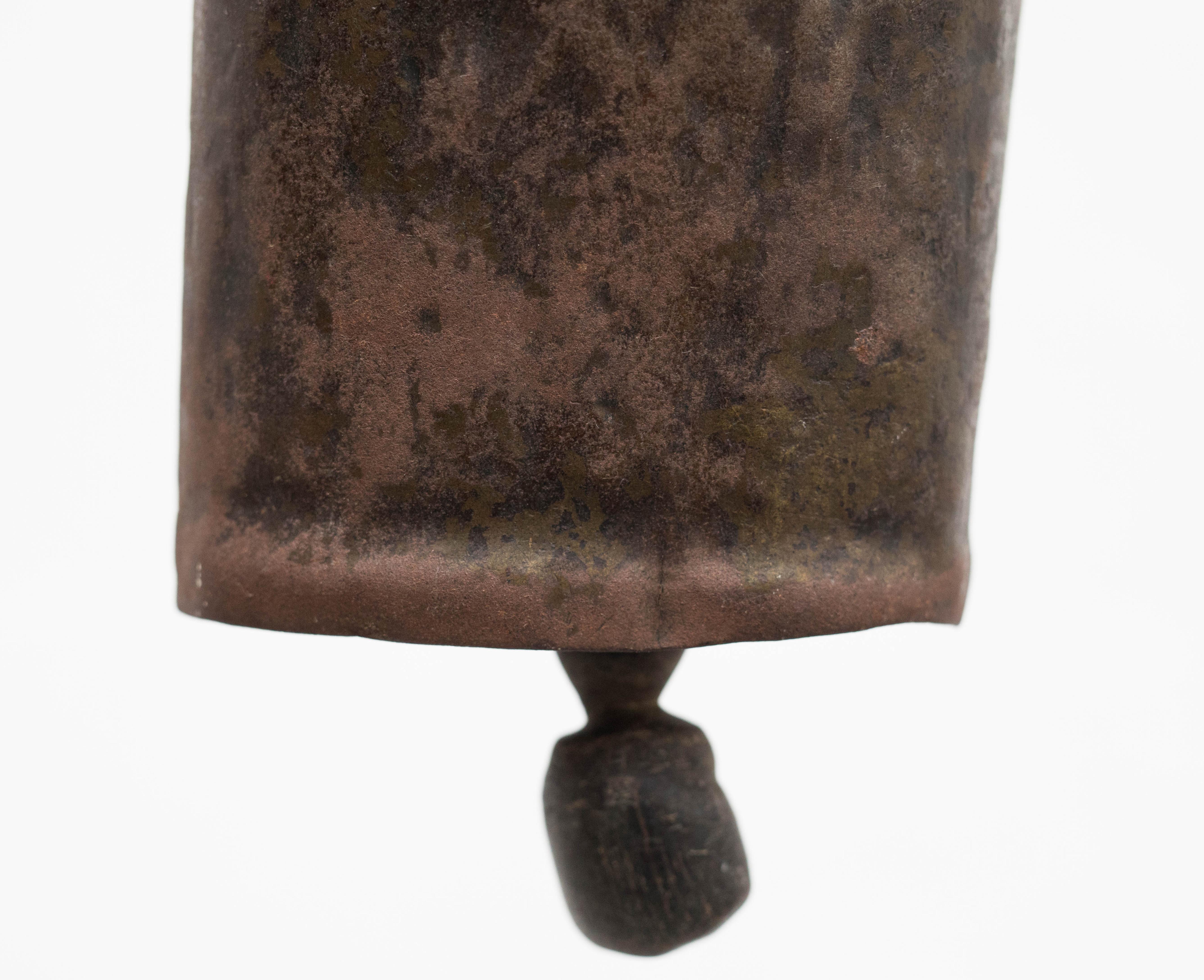 Traditional Spanish Rustic Bronze Cow Bell, circa 1940  4