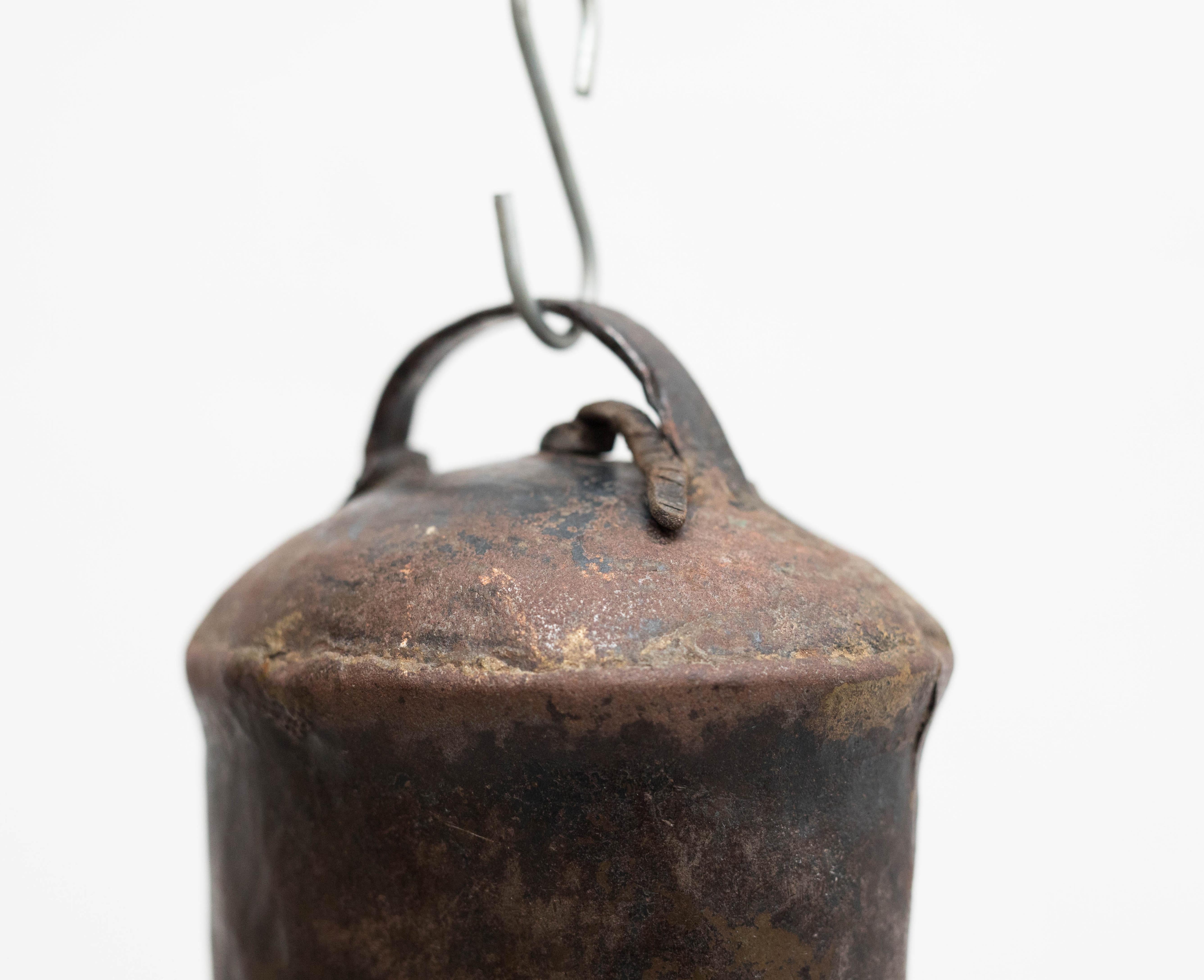 Traditional Spanish Rustic Bronze Cow Bell, circa 1940  5