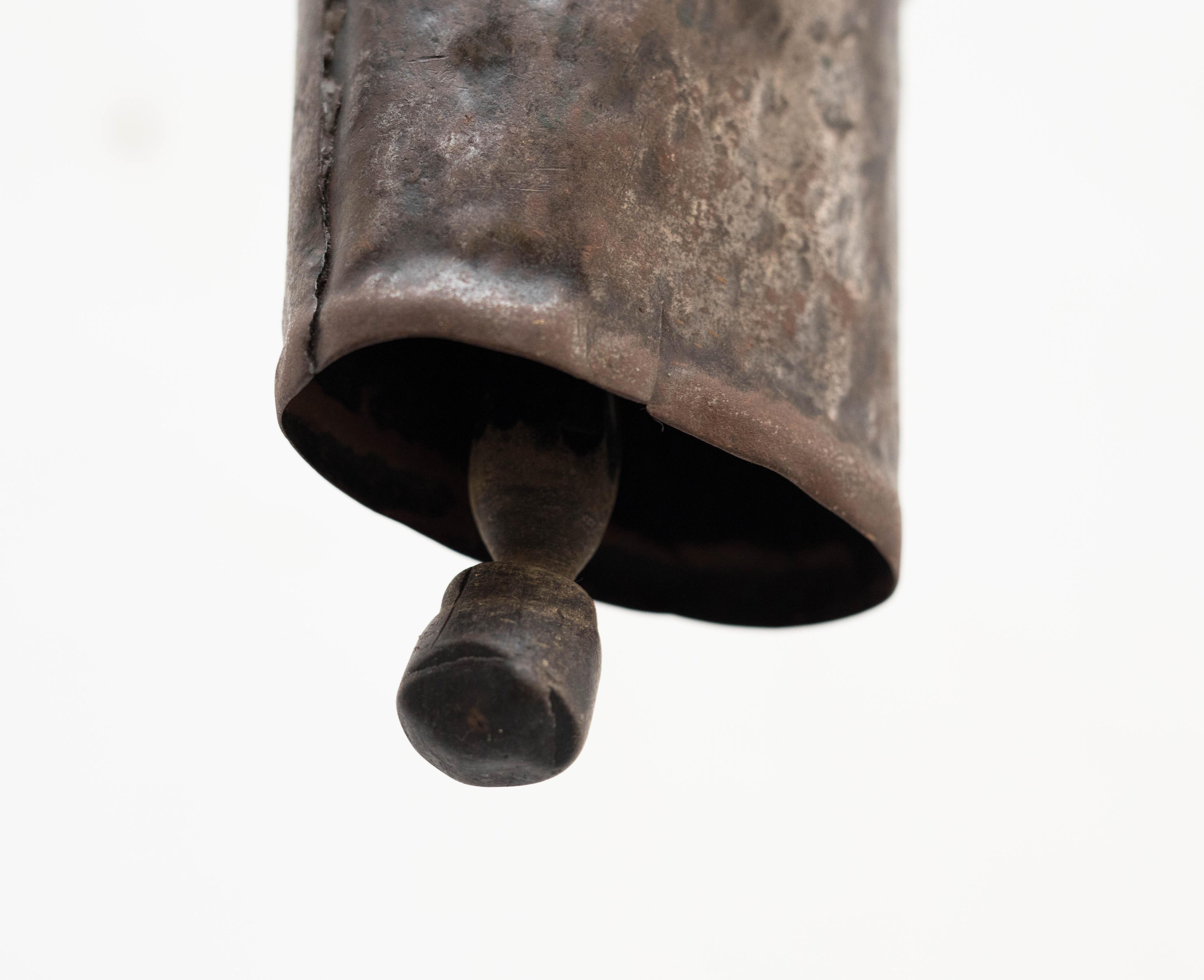 European Traditional Spanish Rustic Bronze Cow Bell, circa 1940 