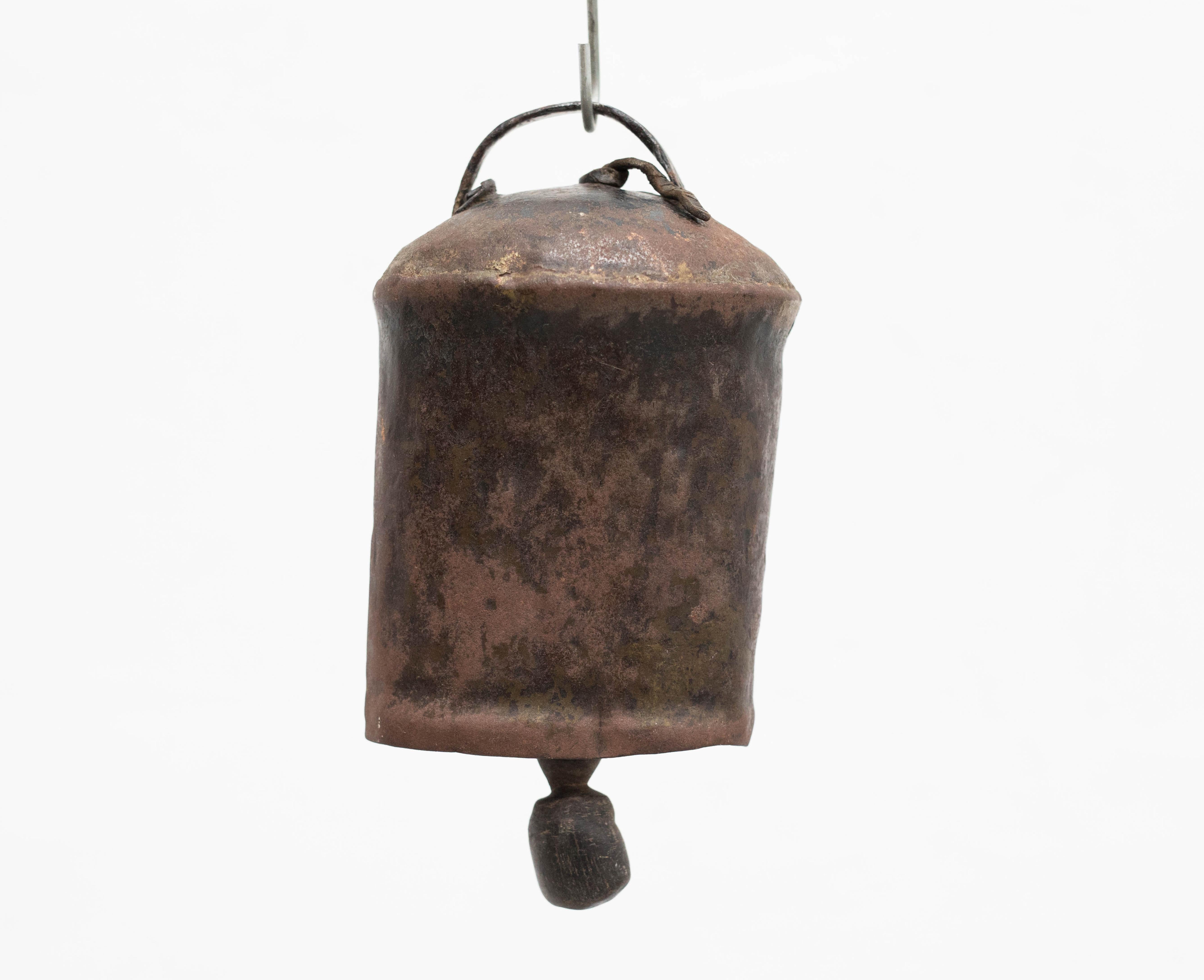 Traditional Spanish Rustic Bronze Cow Bell, circa 1940  1