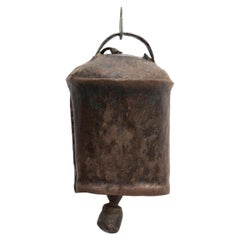 Vintage Swiss Cow Bell in Casted Bronze, 1930 for sale at Pamono