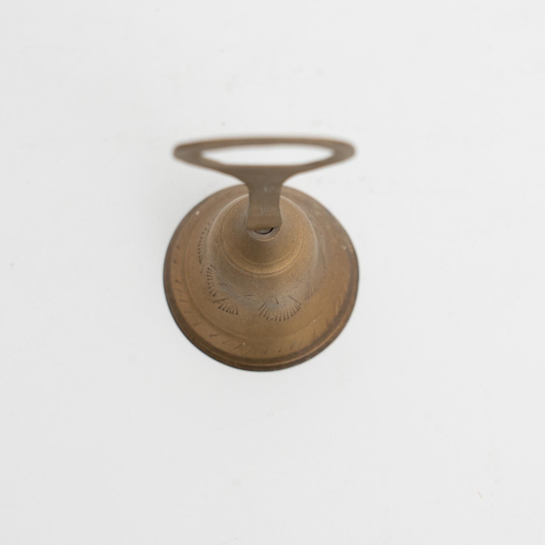 Traditional Spanish Rustic Bronze Hand Bell Bottle Opener, circa 1950 For Sale 1
