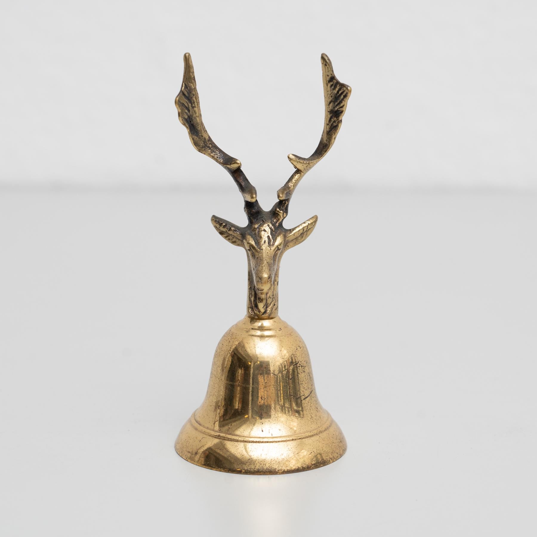 Traditional Spanish Rustic Bronze Hand Bell, circa 1970 4