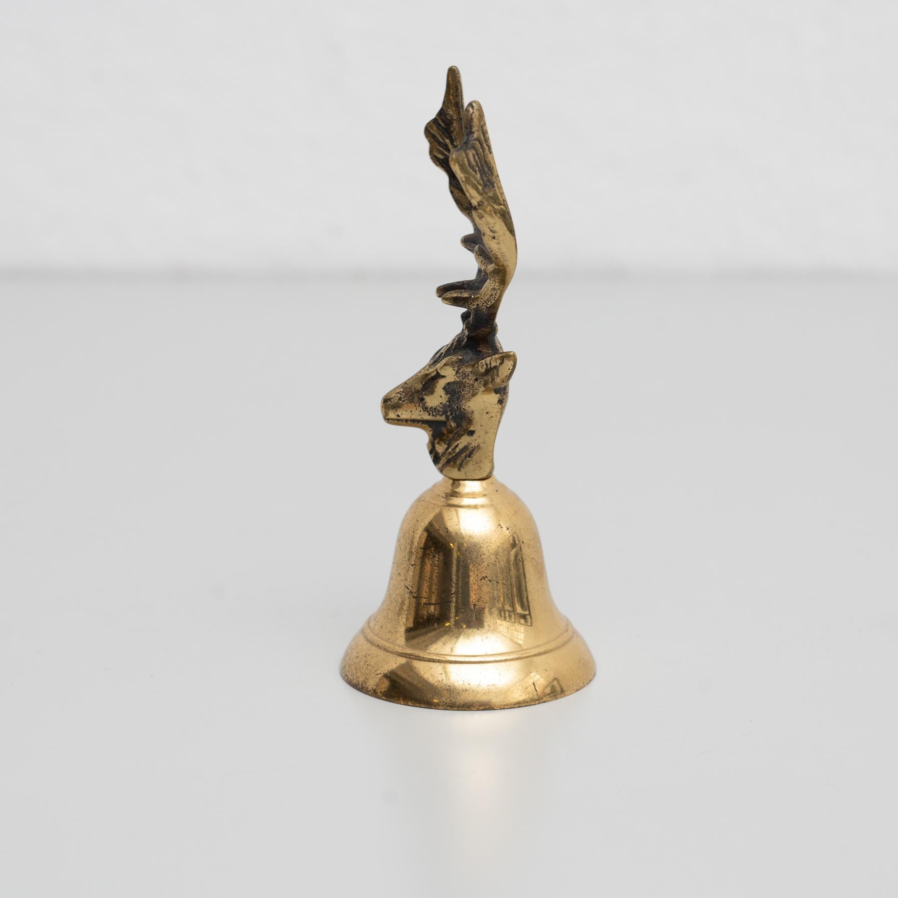 Late 20th Century Traditional Spanish Rustic Bronze Hand Bell, circa 1970