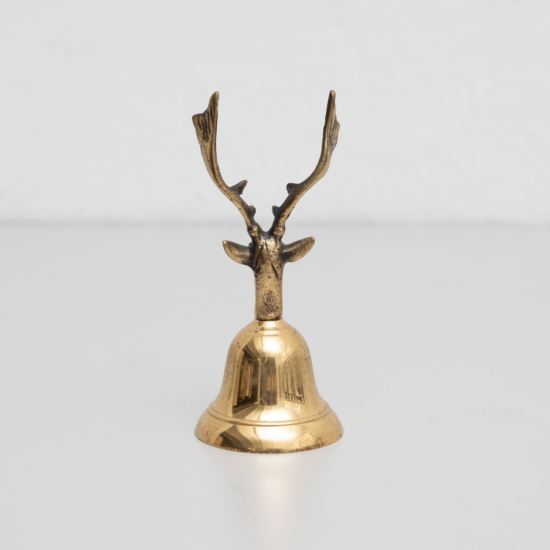 Traditional Spanish Rustic Bronze Hand Bell, circa 1970 1