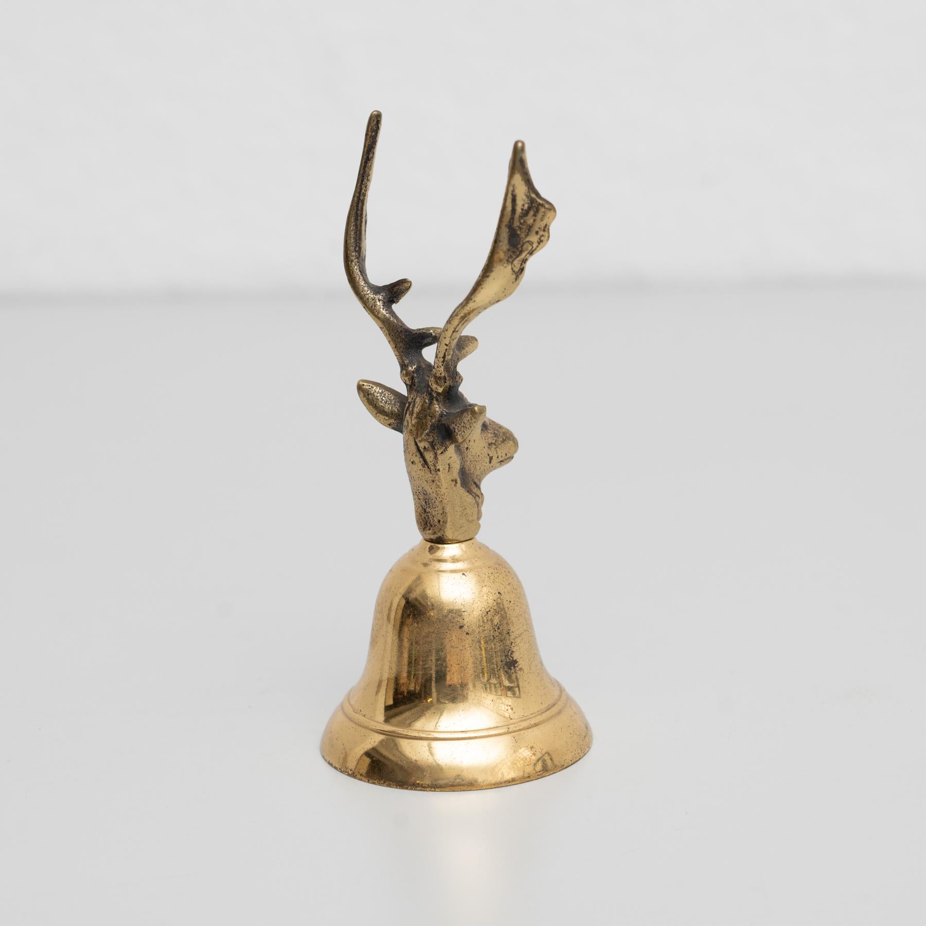 Traditional Spanish Rustic Bronze Hand Bell, circa 1970 2