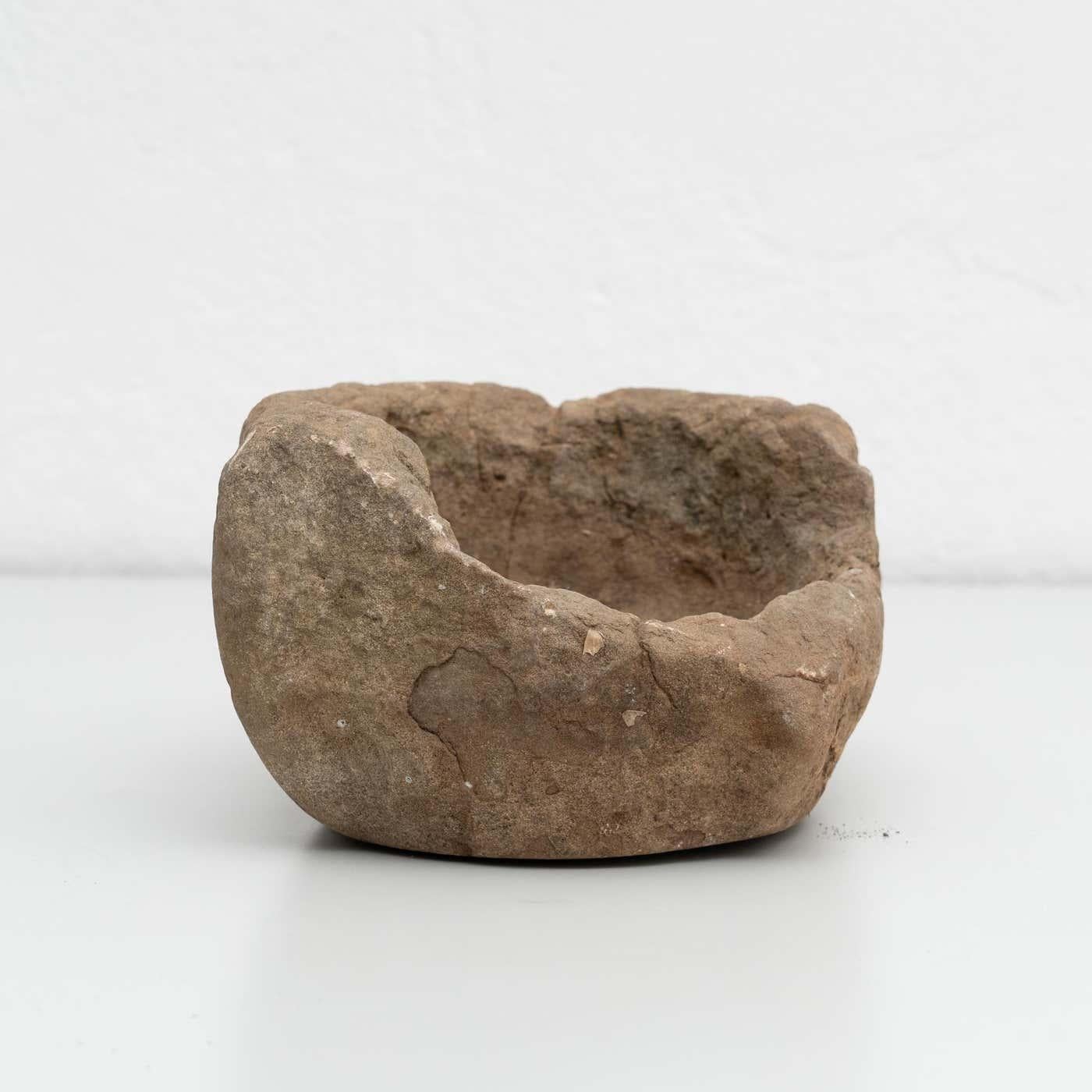 Mid-Century Modern Traditional Spanish Stone Mortar, circa 1930 For Sale