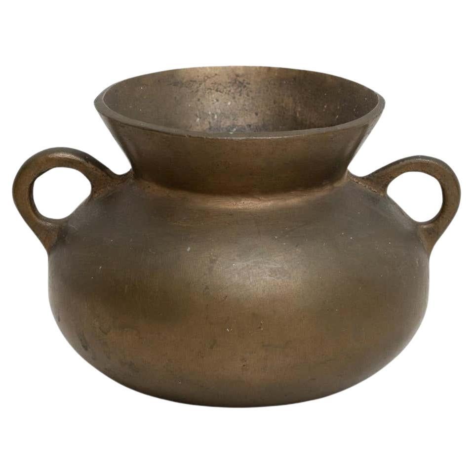 Traditional Spanish Vintage Bronze Pot, circa 1930