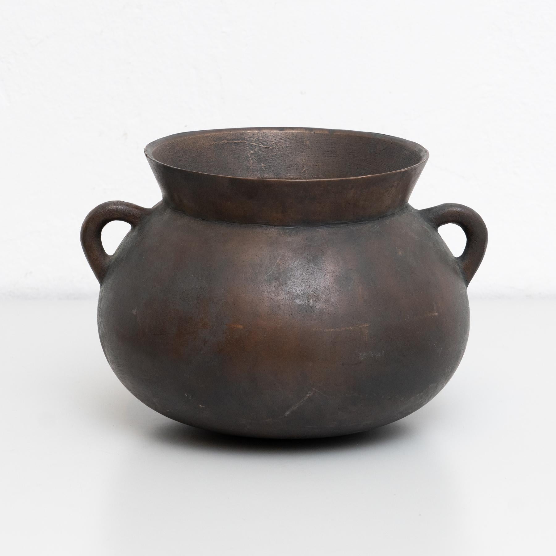 Pot traditionnel espagnol vintage en bronze, vers 1950 en vente 5