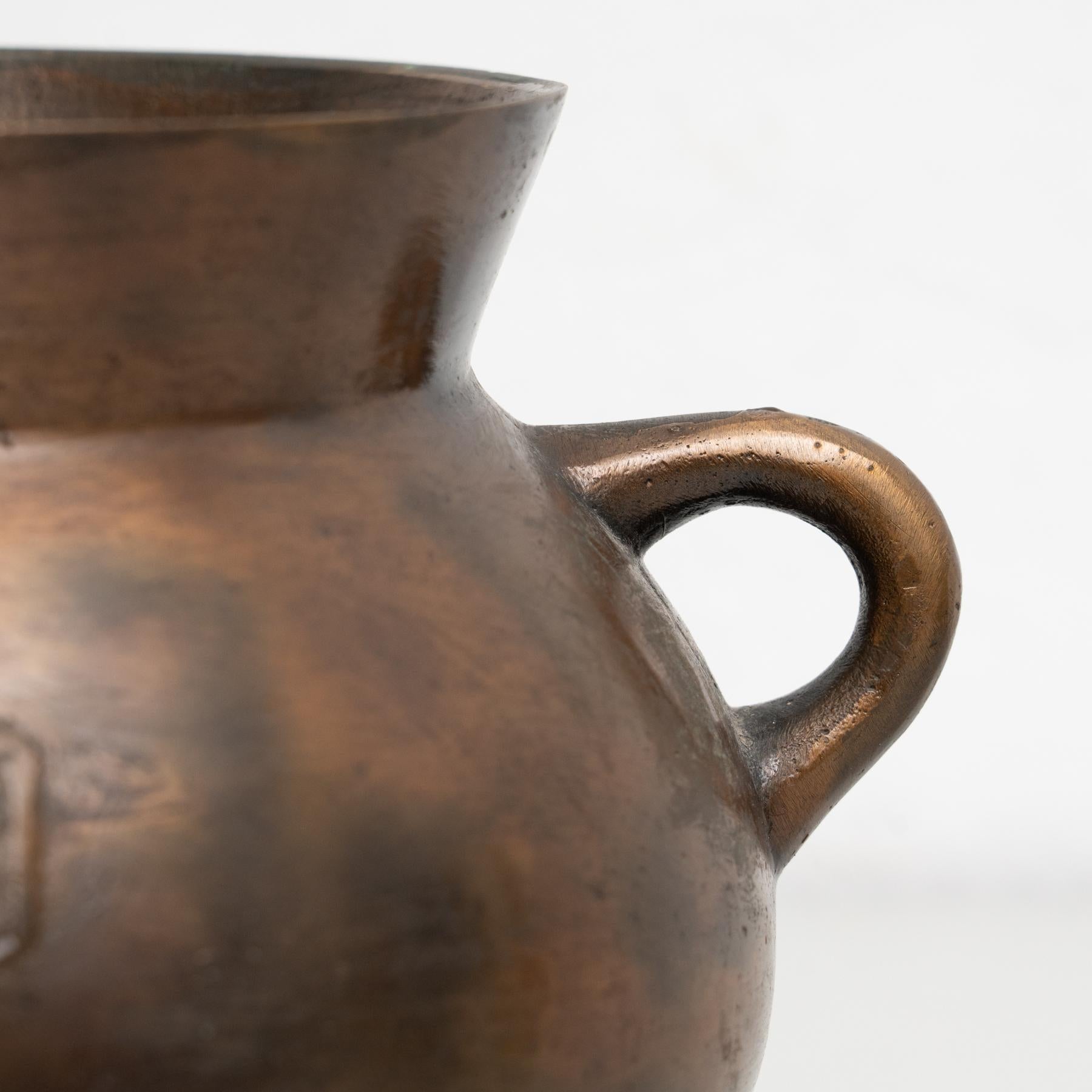 Espagnol Pot traditionnel espagnol en bronze vintage, circa 1950 en vente