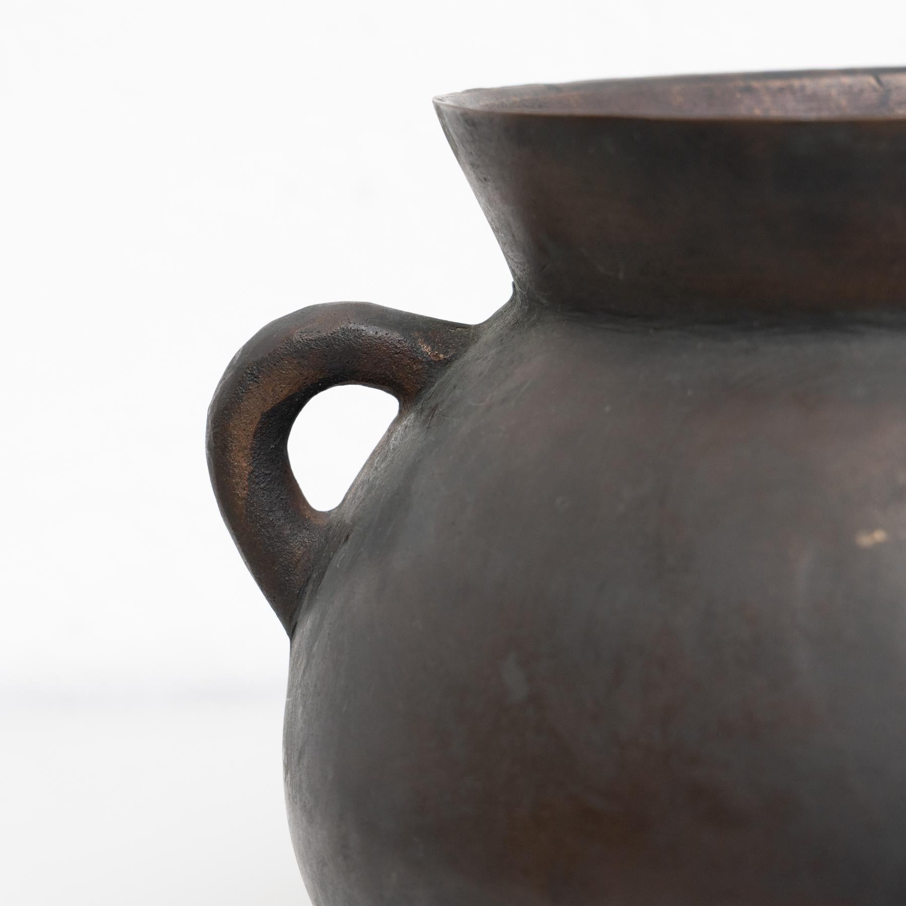 Traditioneller spanischer Vintage-Bronzetopf aus Bronze, um 1950 im Zustand „Gut“ im Angebot in Barcelona, ES