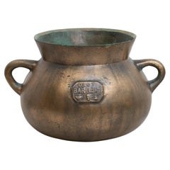 Traditioneller spanischer Vintage-Bronzetopf aus Bronze, um 1950