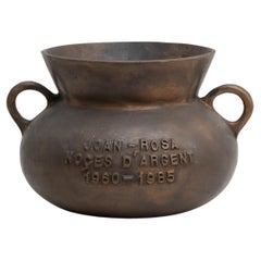 Traditional Spanish Retro Bronze Pot, circa 1985