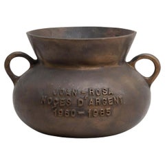 Vaso tradizionale spagnolo in bronzo vintage, circa 1985