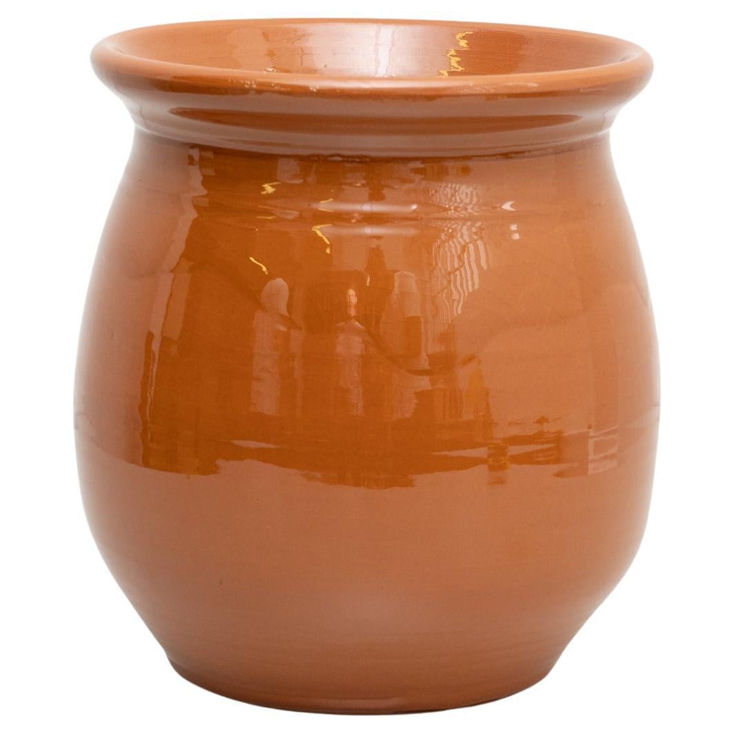 Traditional Spanish Vintage Ceramic Vase, circa 1950 For Sale