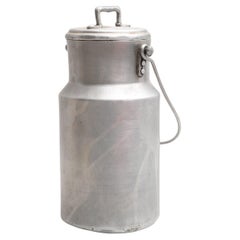 Traditional Spanish Vintage Metal Lidded Pot, circa 1950