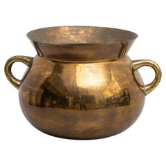 Traditional Spanish Used Metal Pot, circa 1970
