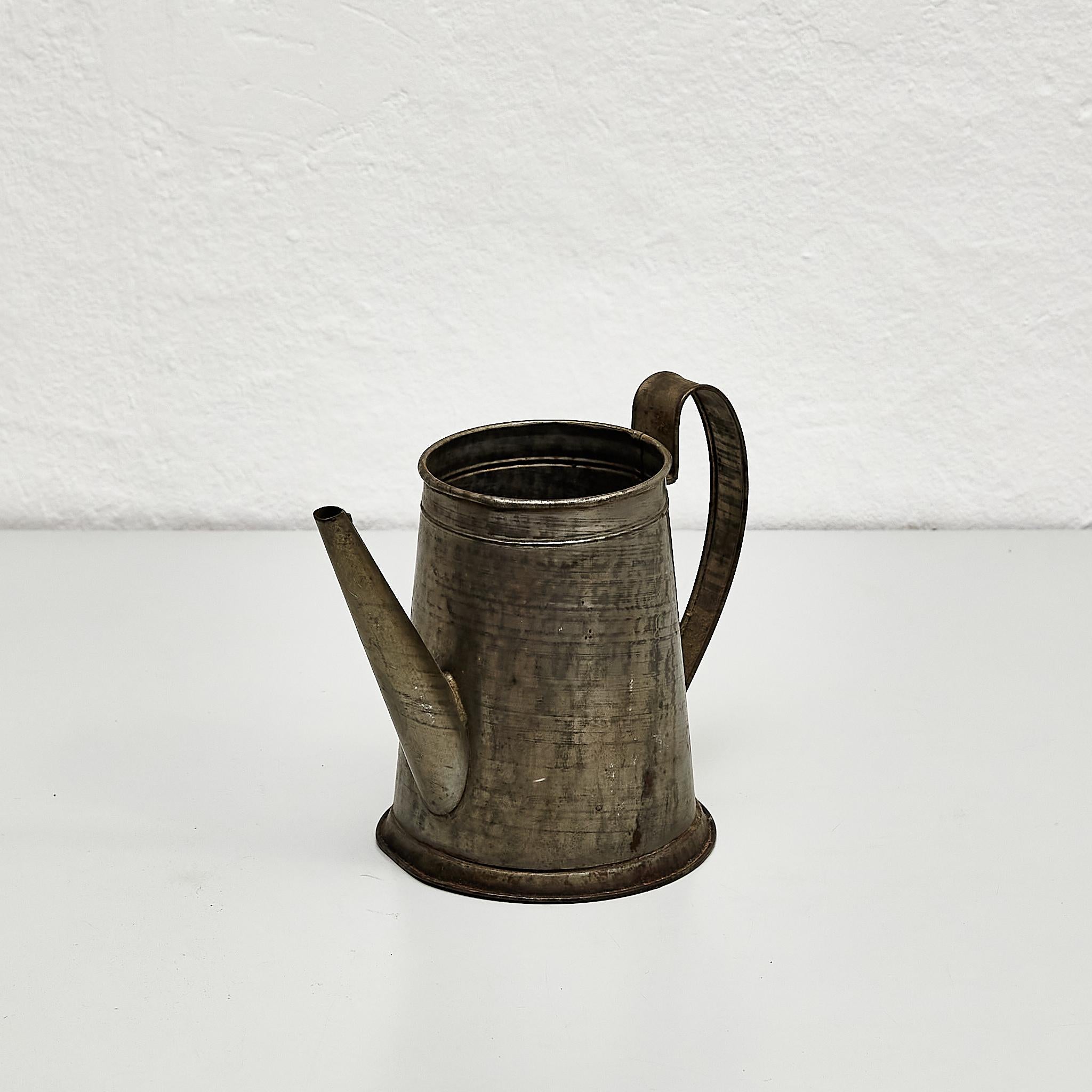 Traditional Spanish Vintage Metal Vase, circa 1950 3