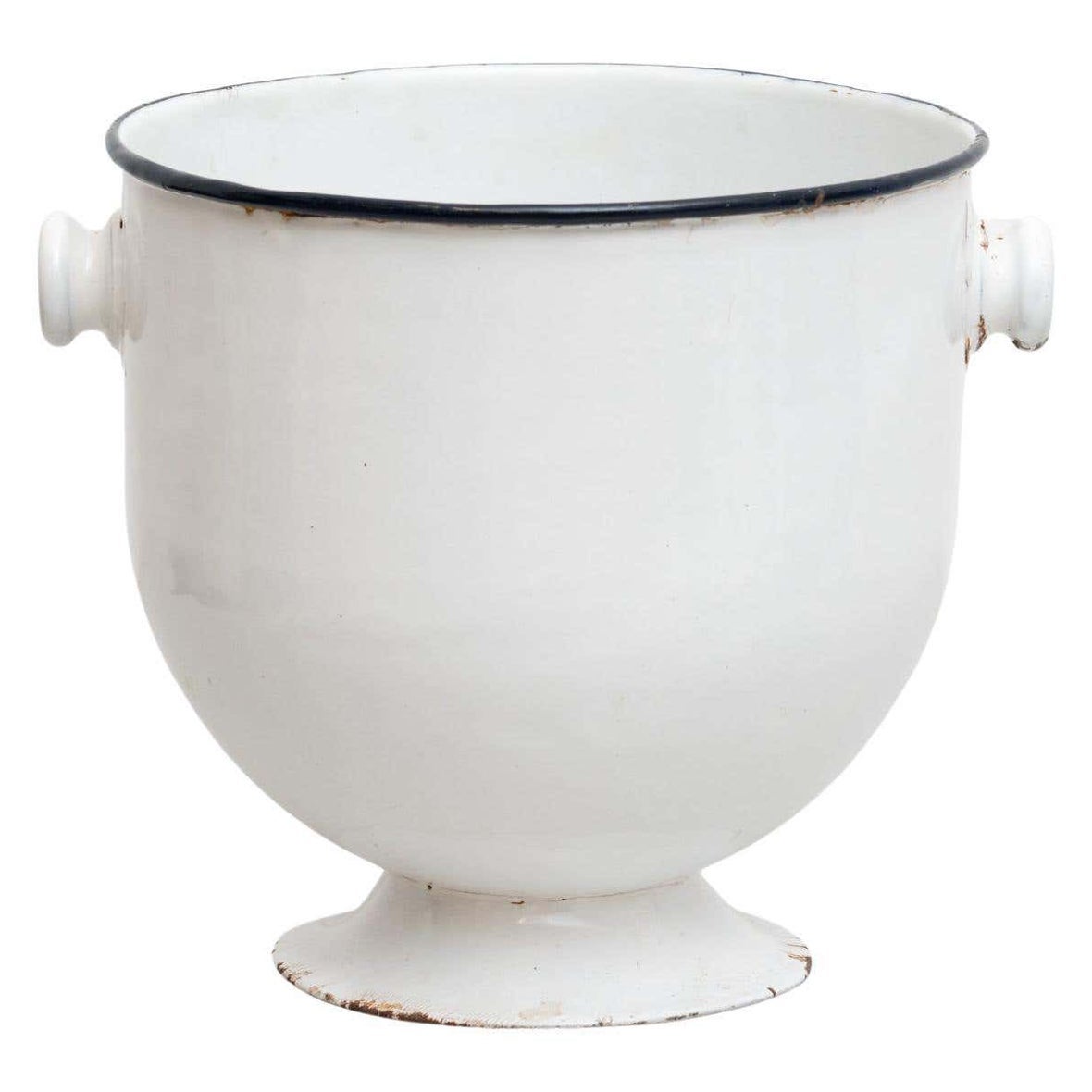 Traditionelle spanische Metallvase im Vintage-Stil, um 1950