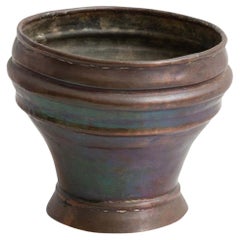 Traditional Spanish Vintage Metal Vase, circa 1950
