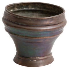 Traditional Spanish Vintage Metal Vase, circa 1950