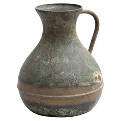Jarrón de metal tradicional español vintage, circa 1950