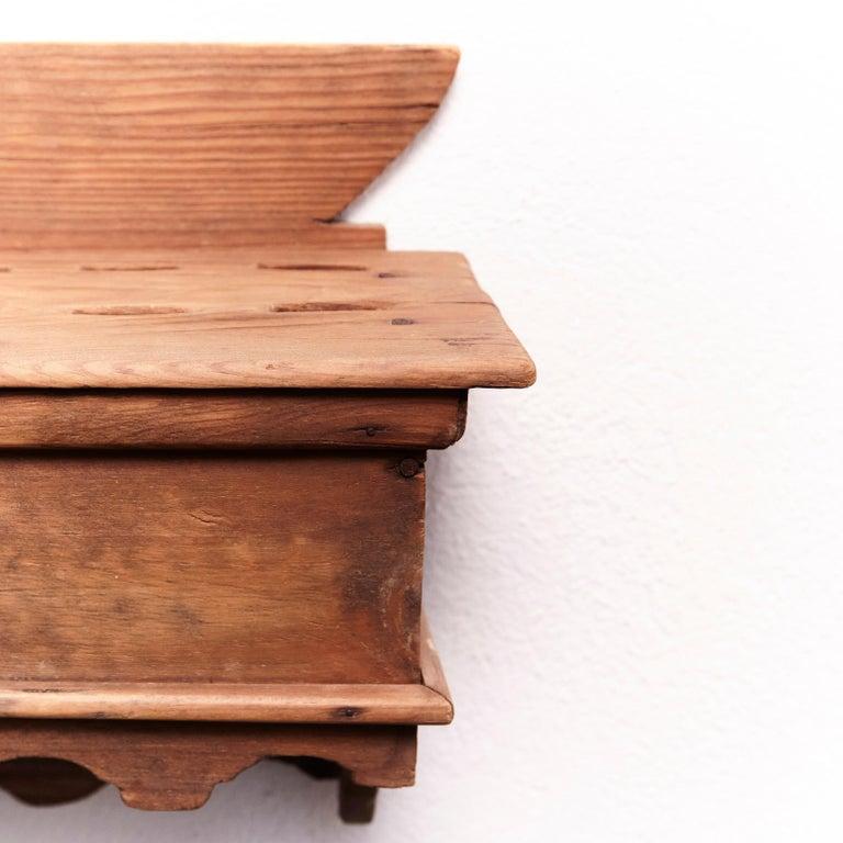 Traditional Spanish Wood Cutlery Holder, circa 1930 For Sale 2