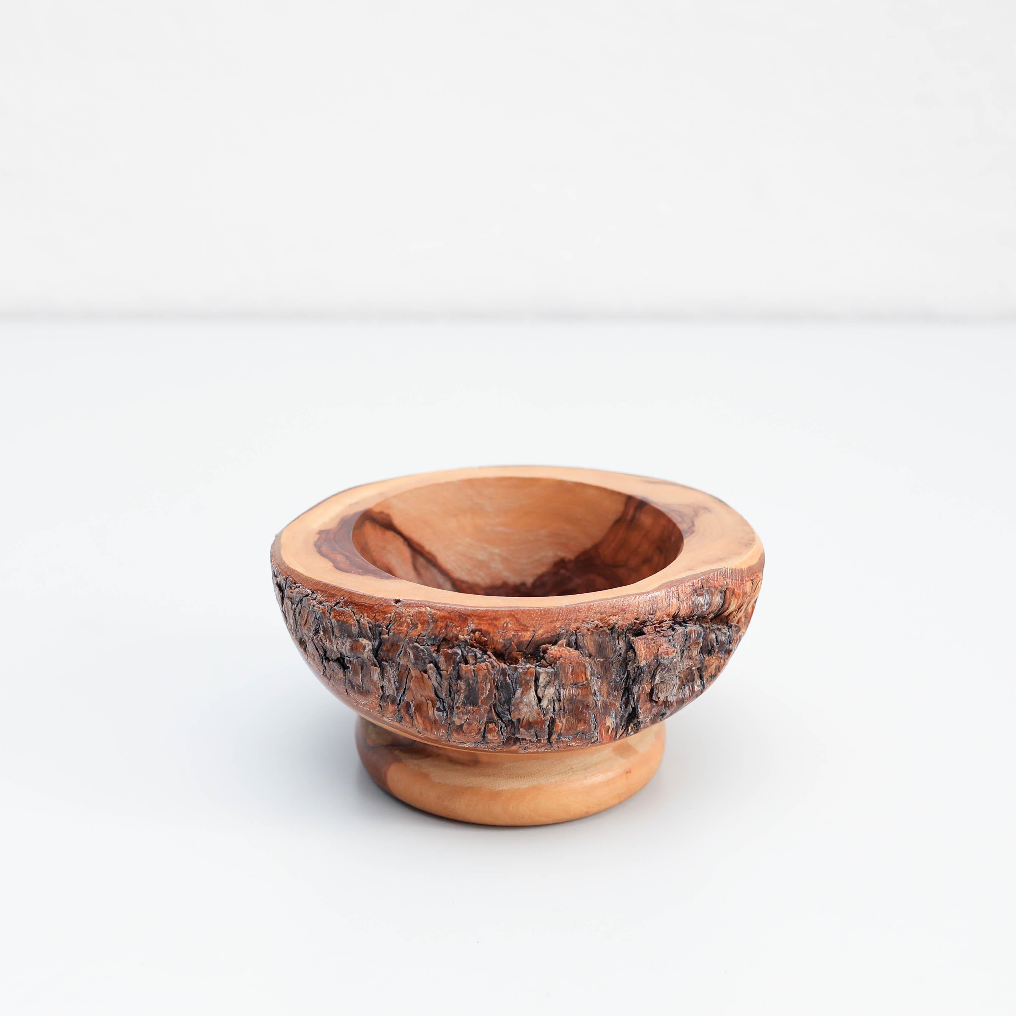 Late 20th Century Traditional Spanish Wood Mortar, Circa 1970  For Sale