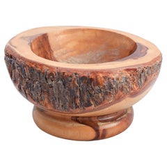 Traditioneller spanischer Holzmortar aus Holz, um 1970